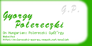 gyorgy polereczki business card